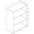 Pemberly Row Bookshelf Bookcase 4-Tier 36