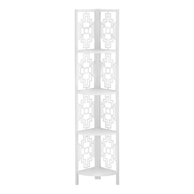 Pemberly Row Corner Bookshelf Etagere 4-Tier 62