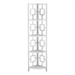 Pemberly Row Corner Bookshelf Etagere 4-Tier 62