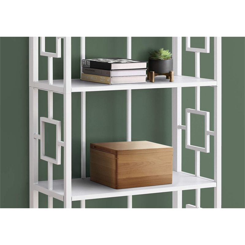 Pemberly Row Corner Bookshelf Etagere 4-Tier 62