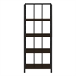 Pemberly Row Bookshelf Bookcase Etagere 4-Tier Office/Bedroom Metal Brown -Black