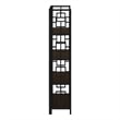Pemberly Row Bookshelf Bookcase Etagere 4-Tier Office/Bedroom Metal Brown -Black