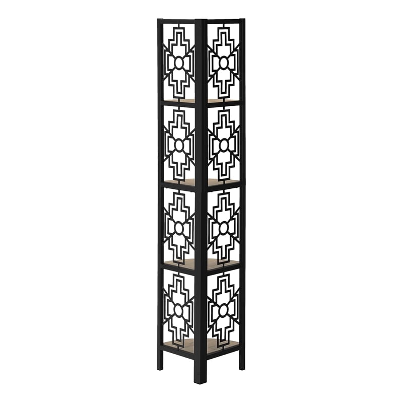 Pemberly Row Corner Bookshelf Etagere 4-Tier 62