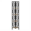 Pemberly Row Corner Bookshelf Etagere 4-Tier 62