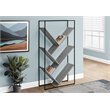Pemberly Row Bookshelf Bookcase Etagere 3-Tier Office/Bedroom Metal Grey-Black