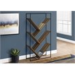 Pemberly Row Bookshelf Bookcase Etagere 3-Tier Office/Bedroom Metal Black-Brown