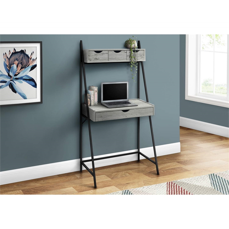 Pemberly Row Computer Desk Home Office Laptop Leaning 32