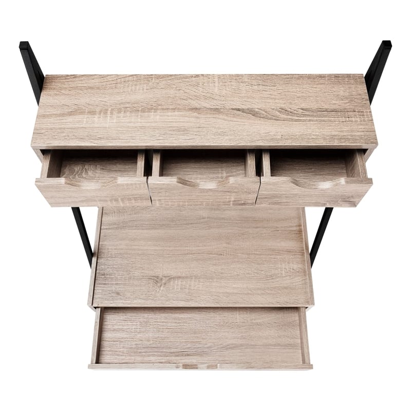 Pemberly Row Computer Desk Home Office Laptop Leaning 32