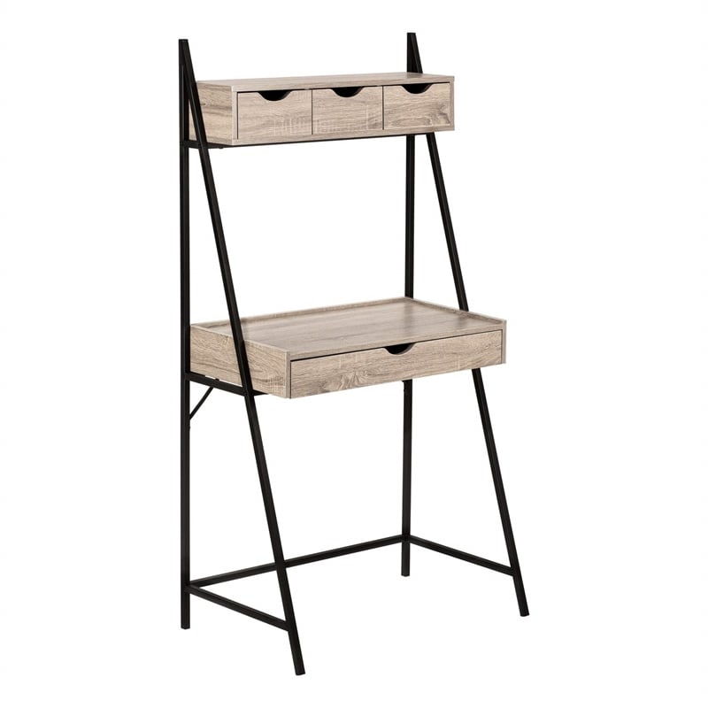 Pemberly Row Computer Desk Home Office Laptop Leaning 32