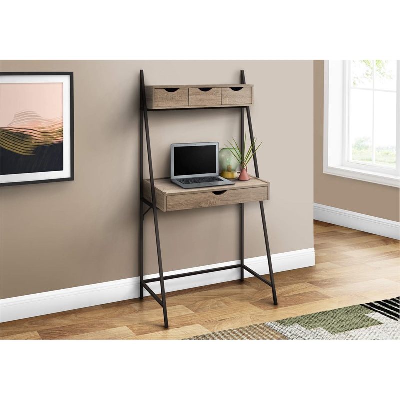 Pemberly Row Computer Desk Home Office Laptop Leaning 32