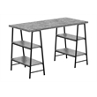 Pemberly Row Computer Desk Home Office Laptop Storage Shelves 48