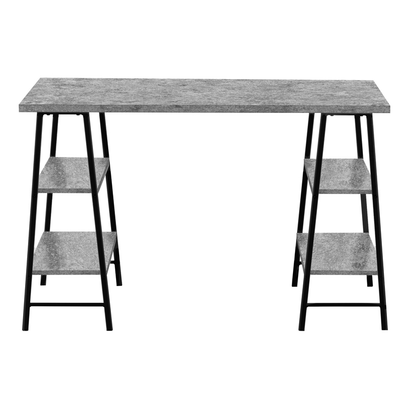 Pemberly Row Computer Desk Home Office Laptop Storage Shelves 48