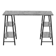 Pemberly Row Computer Desk Home Office Laptop Storage Shelves 48