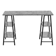 Pemberly Row Computer Desk Home Office Laptop Storage Shelves 48