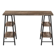 Pemberly Row Computer Desk Home Office Laptop Storage Shelves 48