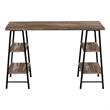 Pemberly Row Computer Desk Home Office Laptop Storage Shelves 48