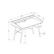 Pemberly Row Computer Desk Home Office Laptop Storage Shelves 48