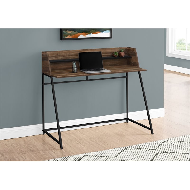 Pemberly Row Computer Desk Home Office Laptop Storage Shelves 48