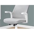 Pemberly Row Office Chair Swivel Ergonomic Armrests Computer Desk Metal White