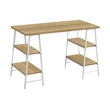 Pemberly Row Computer Desk Home Office Laptop Storage Shelves 48