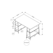 Pemberly Row Computer Desk Home Office Laptop Storage Shelves 48