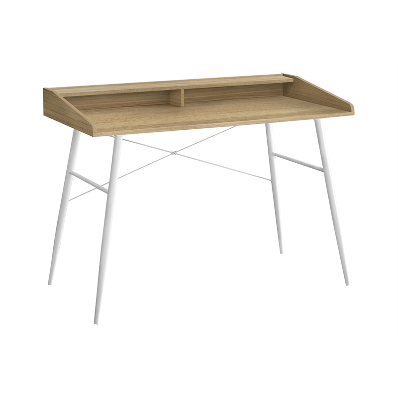 Pemberly Row Computer Desk Home Office Laptop Storage Shelves 48