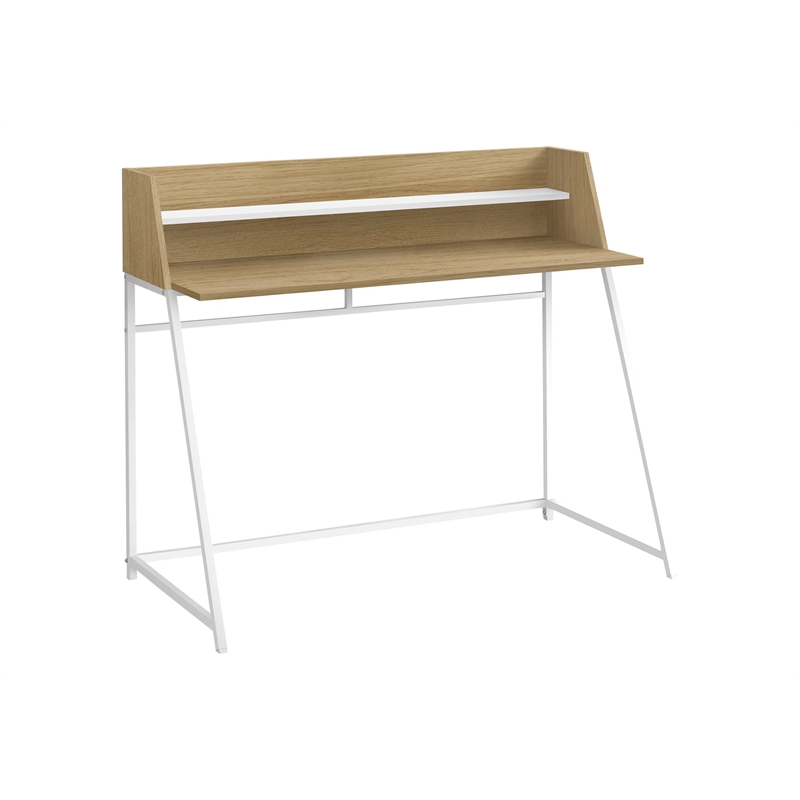 Pemberly Row Computer Desk Home Office Laptop Storage Shelves 48