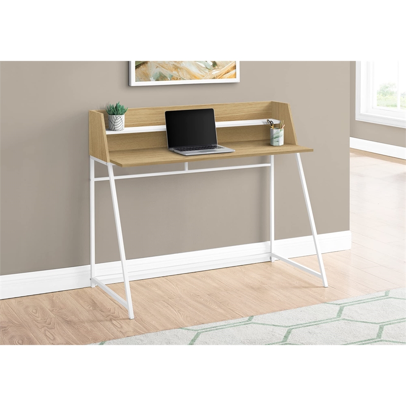 Pemberly Row Computer Desk Home Office Laptop Storage Shelves 48