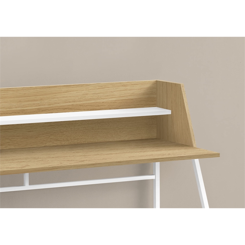 Pemberly Row Computer Desk Home Office Laptop Storage Shelves 48