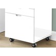 Pemberly Row File Cabinet Printer Stand Office Laminate Glossy White