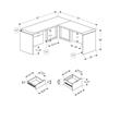 Pemberly Row Corner Computer Desk 72