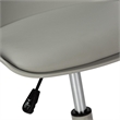 Pemberly Row Office Chair Swivel Ergonomic Computer Desk Juvenile Metal Grey
