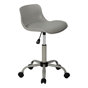 Pemberly Row Office Chair Swivel Ergonomic Computer Desk Juvenile Metal Grey