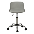 Pemberly Row Office Chair Swivel Ergonomic Computer Desk Juvenile Metal Grey