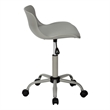 Pemberly Row Office Chair Swivel Ergonomic Computer Desk Juvenile Metal Grey