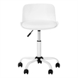 Pemberly Row Juvenile Metal Swivel Ergonomic Office Chair in White
