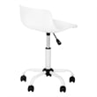 Pemberly Row Juvenile Metal Swivel Ergonomic Office Chair in White