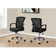 Pemberly Row Office Chair Swivel Ergonomic Armrests Computer Desk Metal Black
