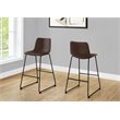 Pemberly Row Office Chair Bar Height Standing Computer Desk PU Leather Brown