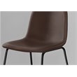 Pemberly Row Office Chair Bar Height Standing Computer Desk PU Leather Brown