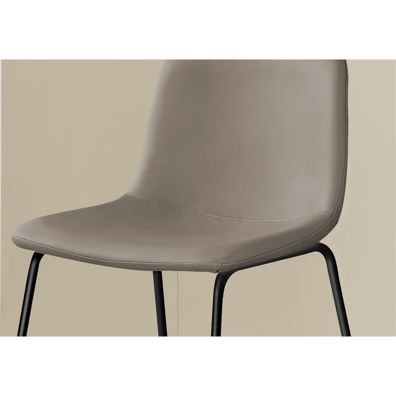 Pemberly Row Office Chair Bar Height Standing Computer Desk PU Leather Brown