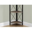 Pemberly Row Corner Bookshelf Etagere 4-Tier 60