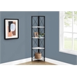 Pemberly Row Corner Bookshelf 4-Tier 60