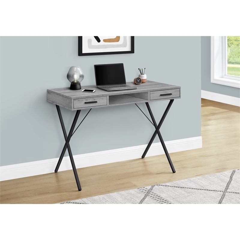 Pemberly Row Computer Desk Home Office Laptop Storage Drawers 42
