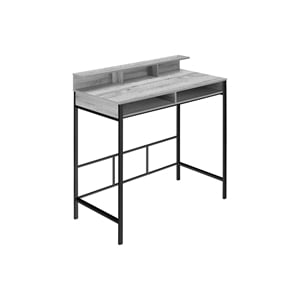 Pemberly Row Computer Desk Home Office Standing 48&quotL Metal Grey