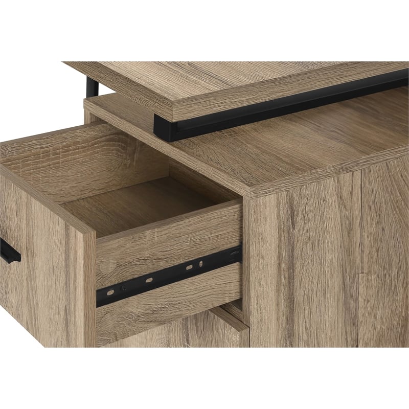 Pemberly Row Computer Desk Home Office Laptop Storage Drawers 48