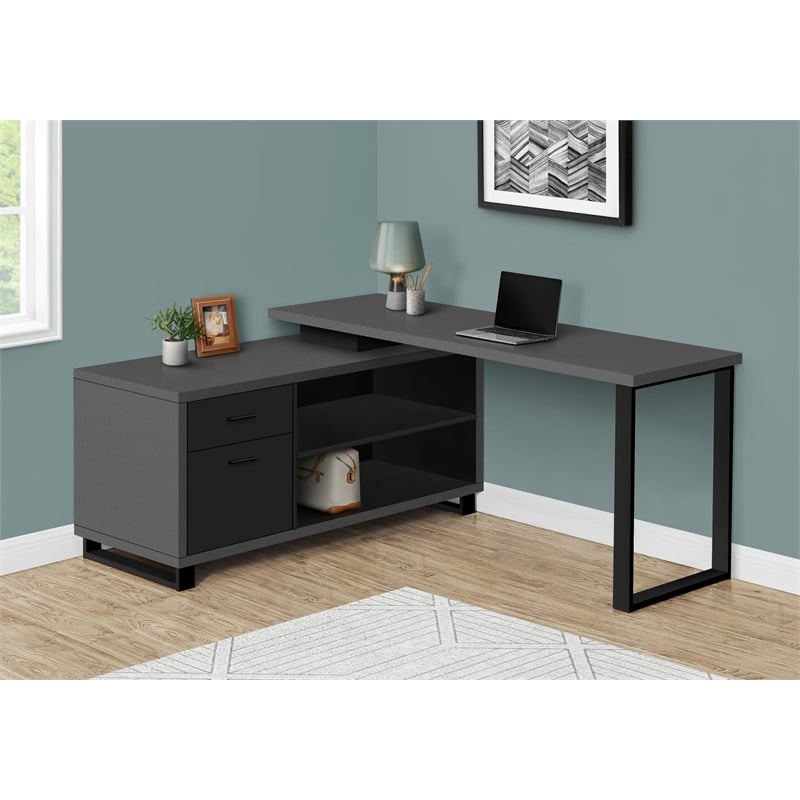 Pemberly Row Corner Computer Desk Home Office 72