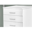 Pemberly Row File Cabinet Rolling Mobile Printer Stand Office Laminate White
