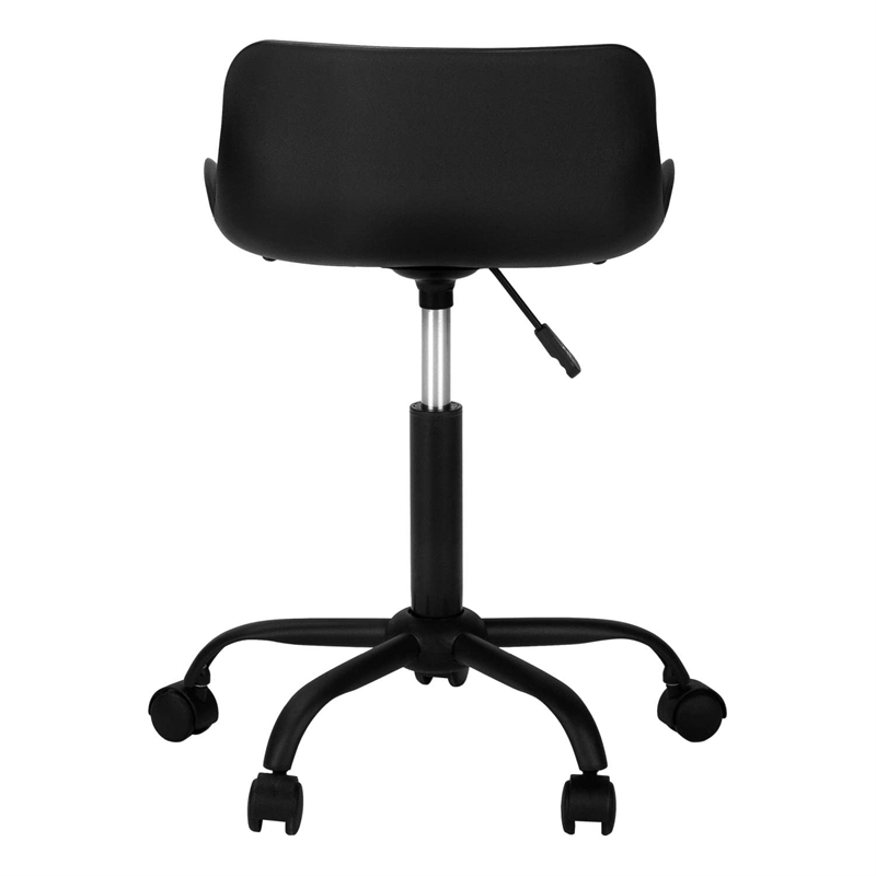 Pemberly Row Juvenile Metal Swivel Ergonomic Office Chair in Black