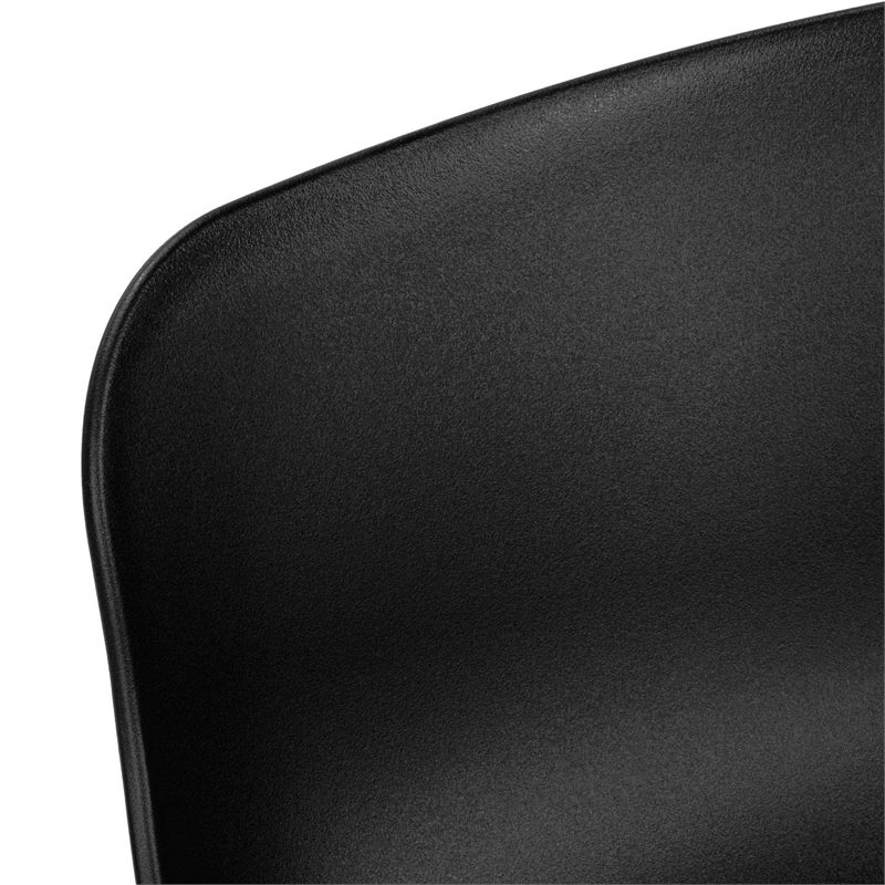 Pemberly Row Juvenile Metal Swivel Ergonomic Office Chair in Black